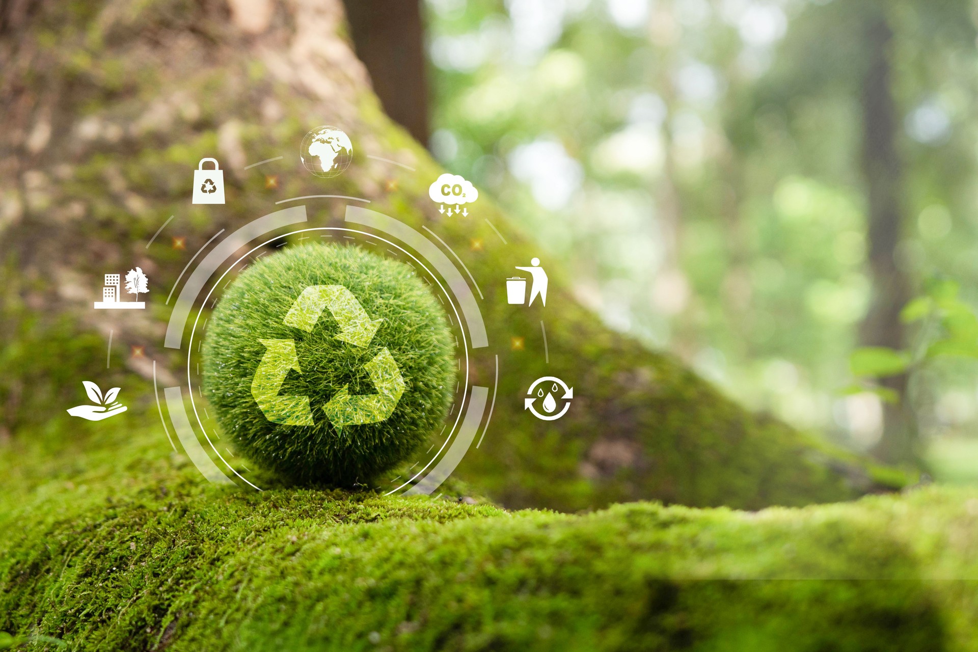 Zero waste,net zero concept. Carbon neutral. Climate neutral long term strategy. Sustainable business development. Reuse Reduce Recycle symbol.Conscious consumption. Waste management. Earth day banner